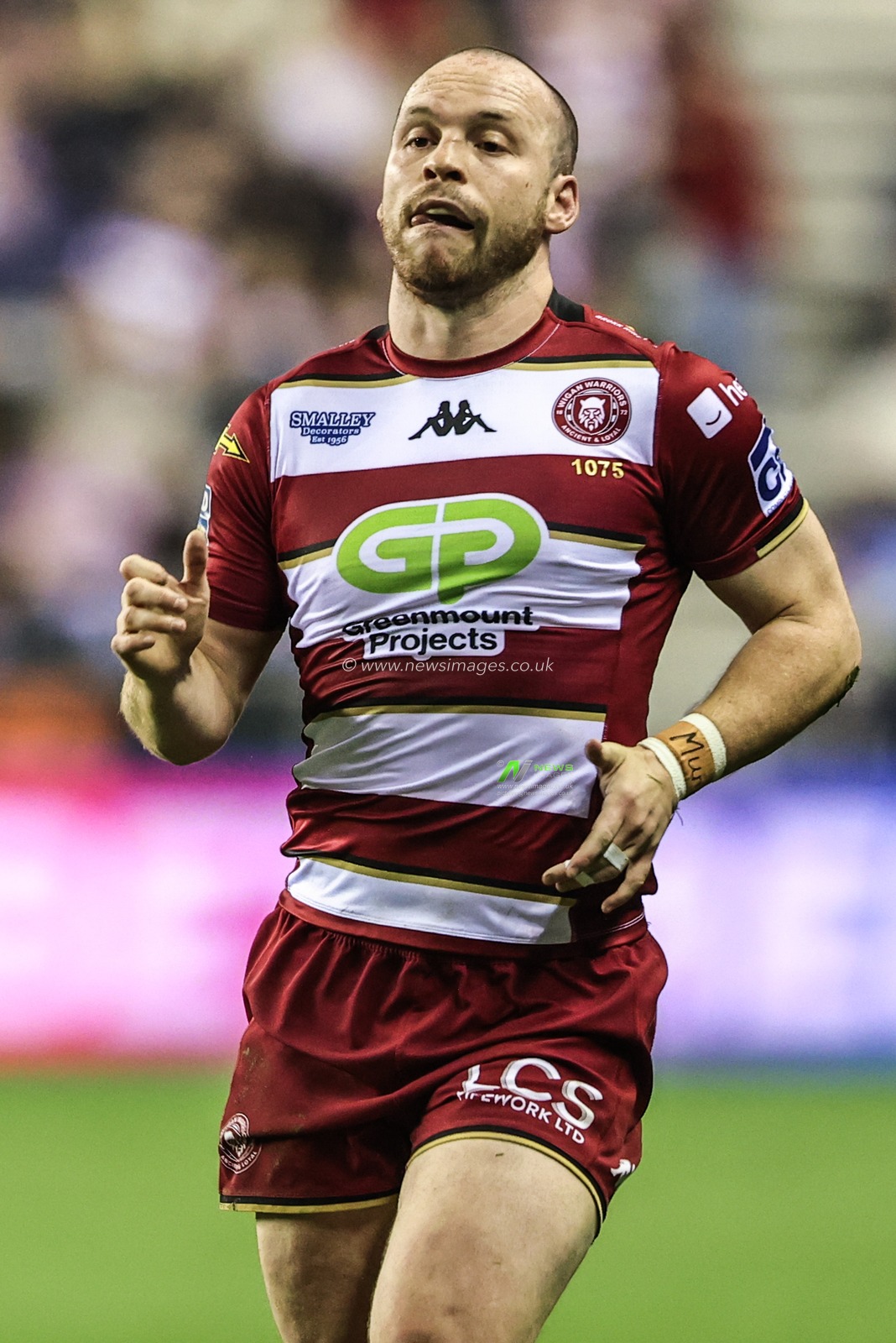 Liam Marshall of Wigan Warriors during the Betfred Super League round 27 match Wigan Warriors vs Leeds Rhinos at The Brick Community Stadium, Wigan, United Kingdom, 19th September 2025

(Photo by Alfie Cosgrove/News Images)