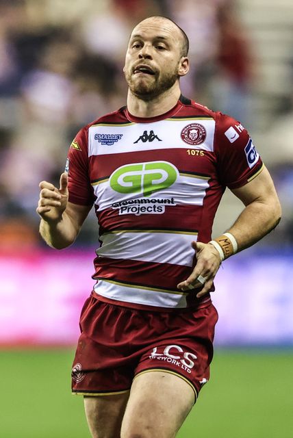 Liam Marshall of Wigan Warriors during the Betfred Super League round 27 match Wigan Warriors vs Leeds Rhinos at The Brick Community Stadium, Wigan, United Kingdom, 19th September 2025

(Photo by Alfie Cosgrove/News Images)