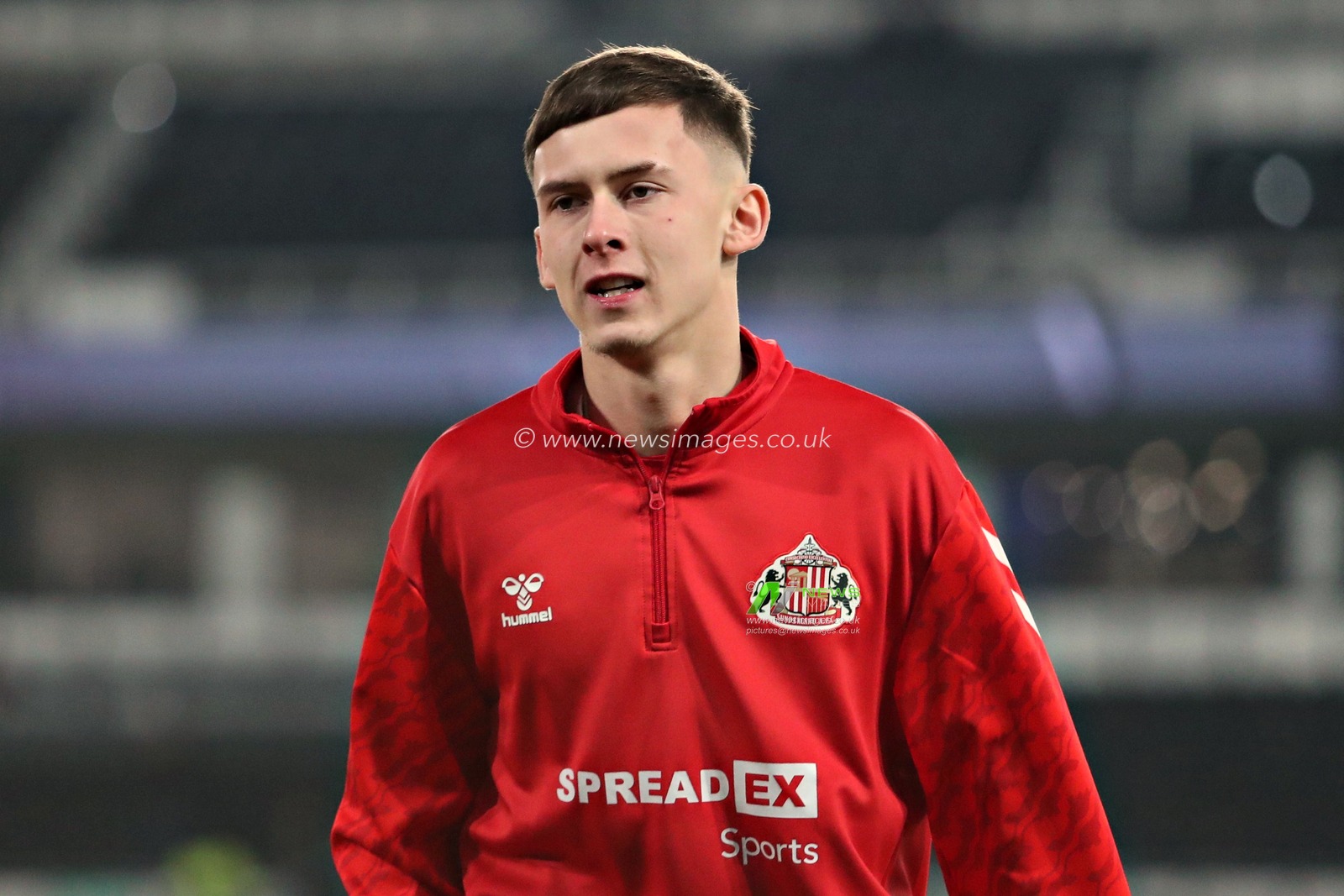 Chris Rigg of Sunderland before the Sky Bet Championship match Derby County vs Sunderland at Pride Park Stadium, Derby, United Kingdom, 21st January 2025

(Photo by Sam Eaden/News Images) 