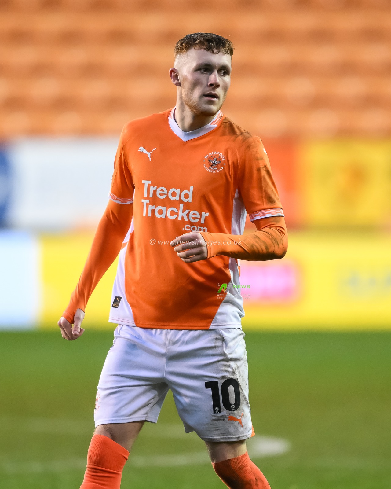Sonny Carey of Blackpool during the Sky Bet League 1 match Blackpool vs Shrewsbury Town at Bloomfield Road, Blackpool, United Kingdom, 1st January 2025

(Photo by Craig Thomas/News Images)