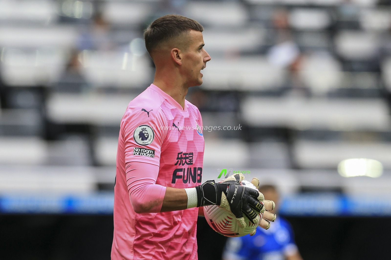 Karl Darlow (26) of Newcastle United in action
