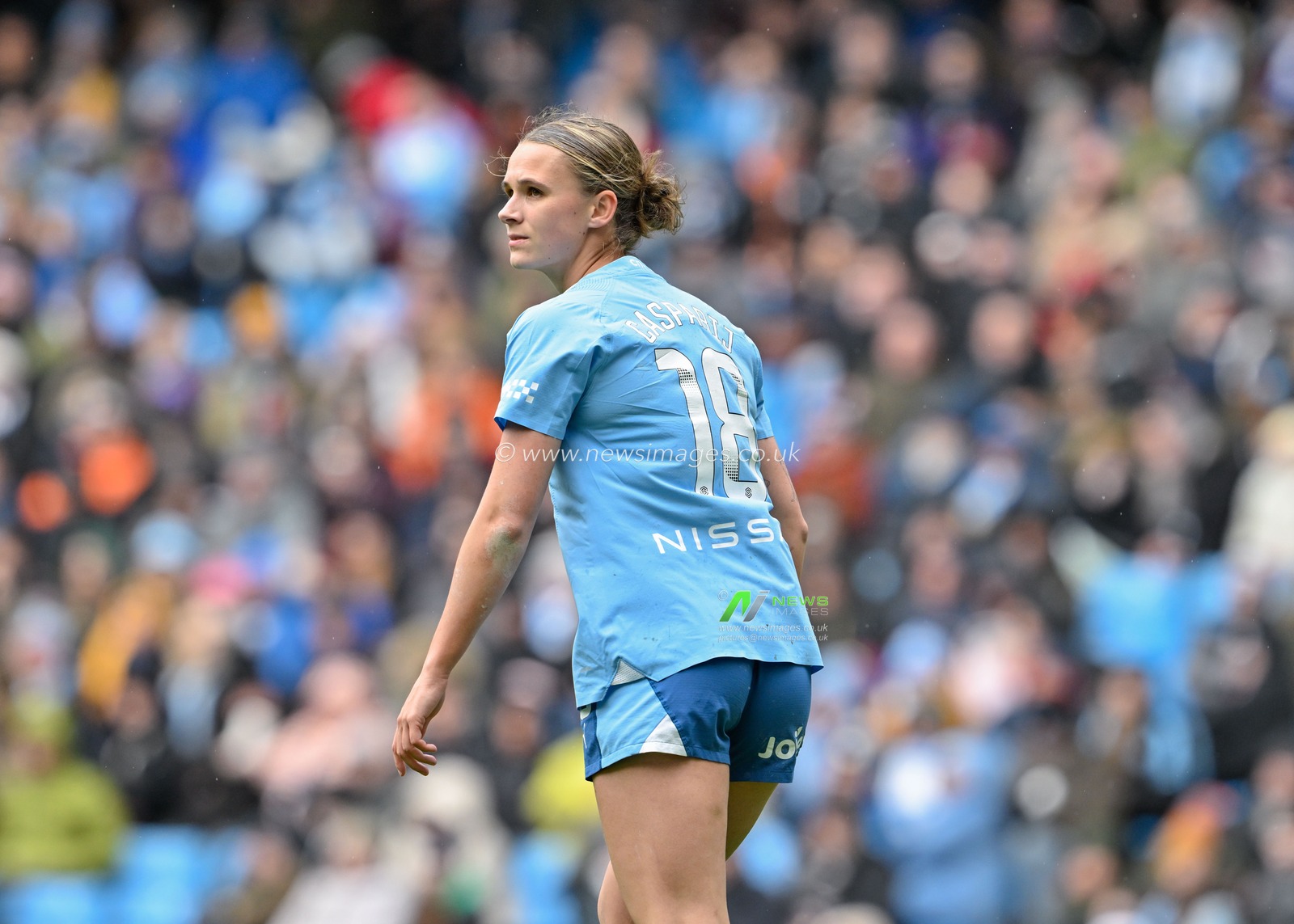 Kerstin Casparij of Manchester City Women, during The FA Women's Super League match Manchester City Women vs Manchester United Women at Etihad Stadium, Manchester, United Kingdom, 23rd March 2024

(Photo by Cody Froggatt/News Images)