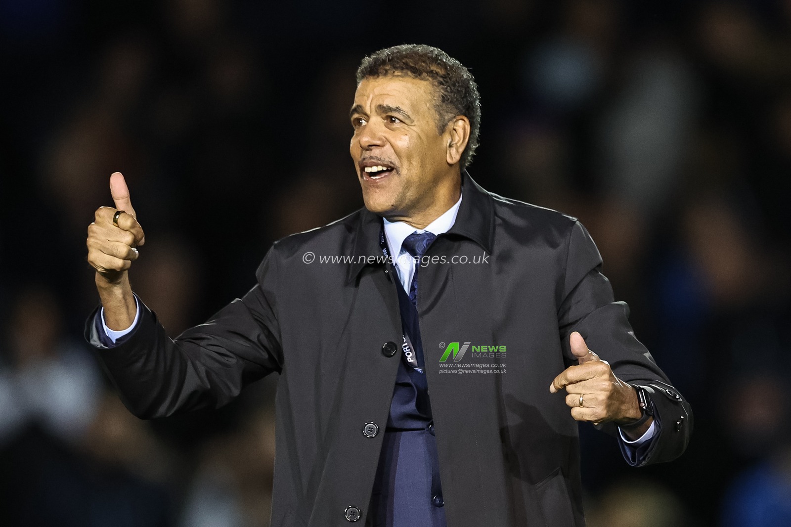 Chris Kamara is in attendance during the Sky Bet League 1 match Portsmouth vs Barnsley at Fratton Park, Portsmouth, United Kingdom, 16th April 2024

(Photo by Mark Cosgrove/News Images)