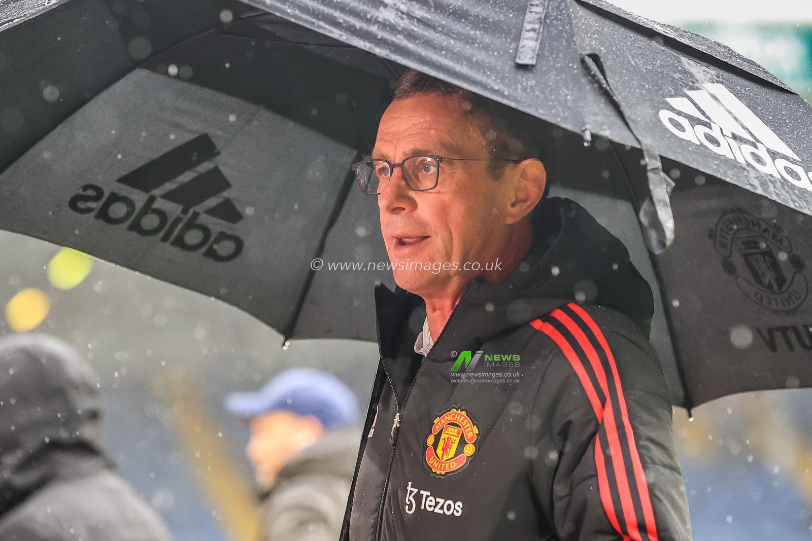 Ralf Rangnick manager of Manchester United speaks to the press before the game