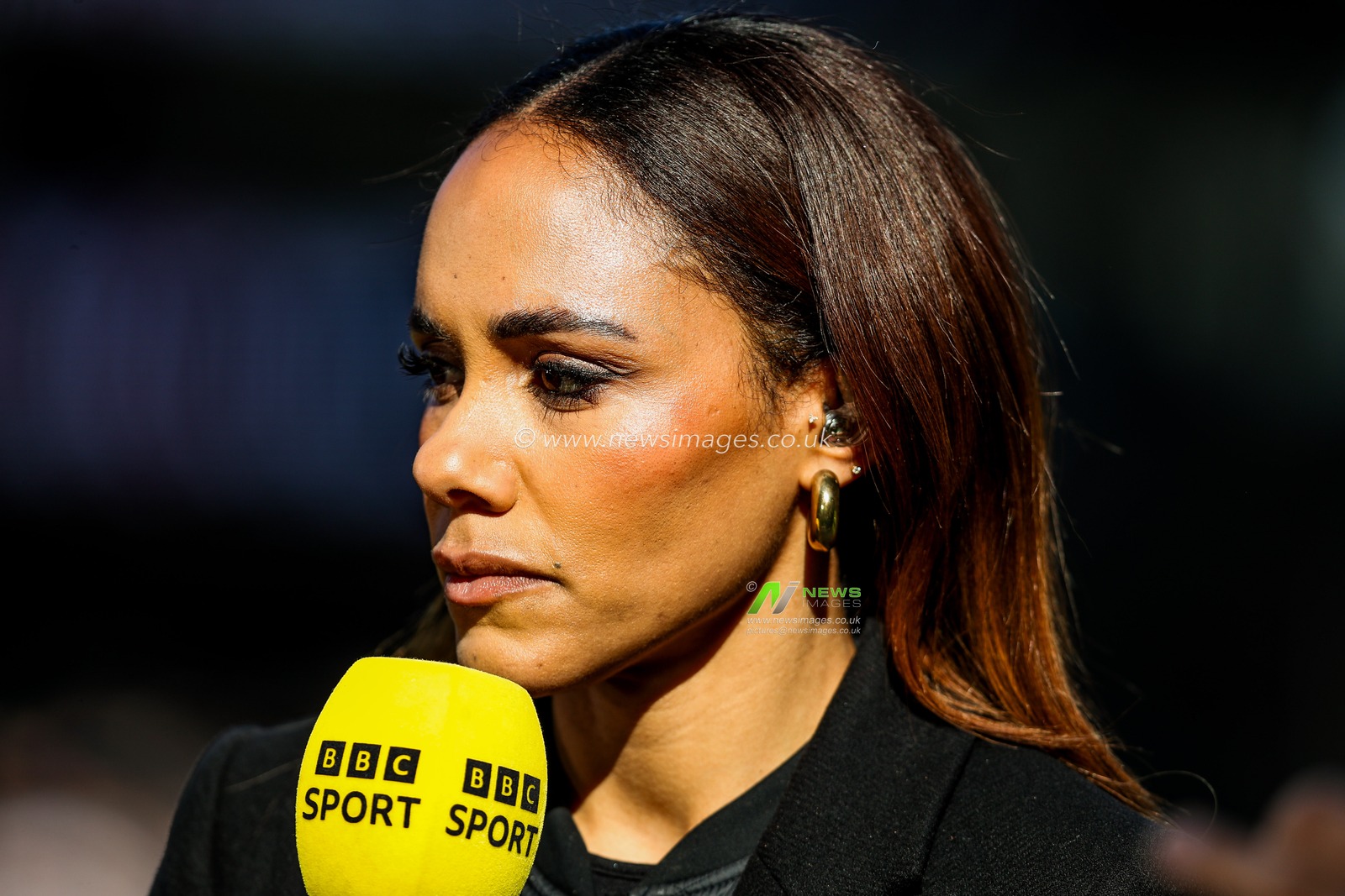 Alex Scott MBE commentates on the BBC prior to the Emirates FA Cup 5th Round match Crystal Palace vs Millwall at Selhurst Park, London, United Kingdom, 1st March 2025

(Photo by Izzy Poles/News Images)
