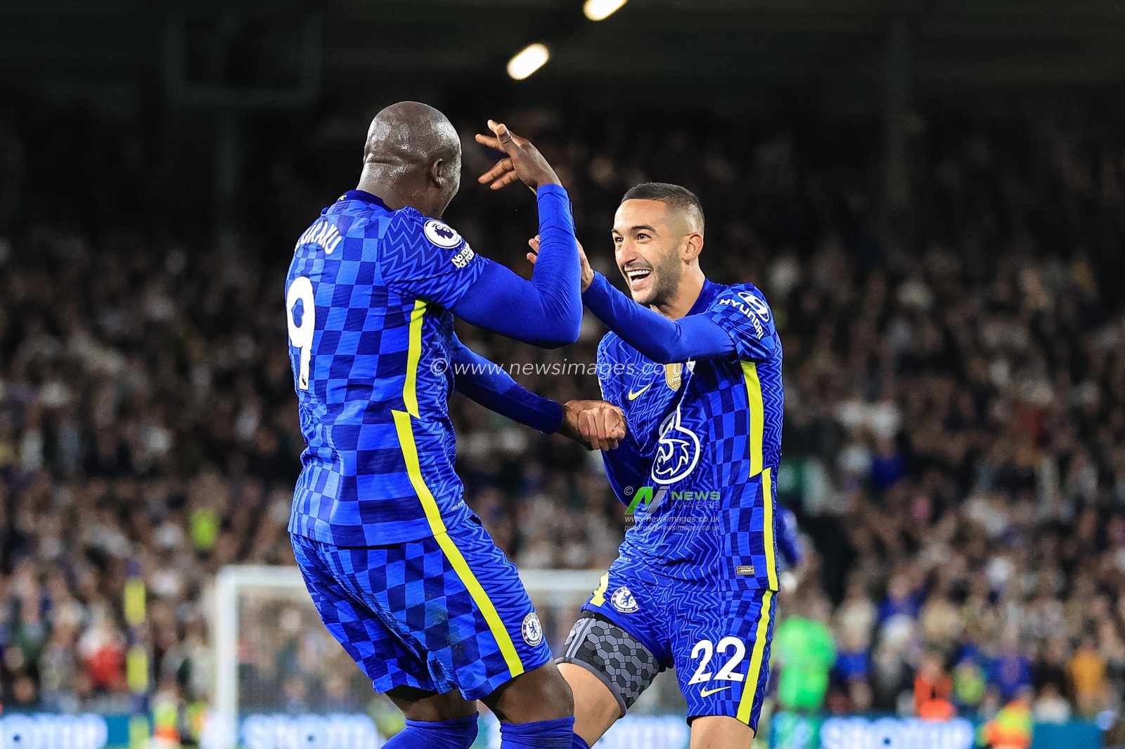 Romelu Lukaku #9 of Chelsea celebrates his goal to make it 0-3