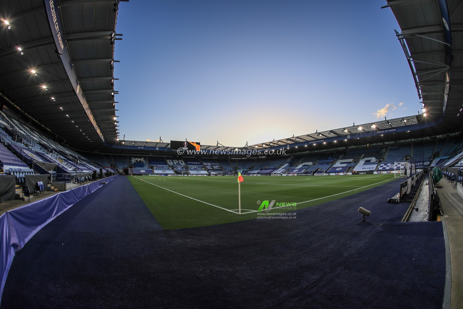 A general view of the King Power Stadium ahead of tonights UEFA Europa League game, Leicester City v Slavia Prague