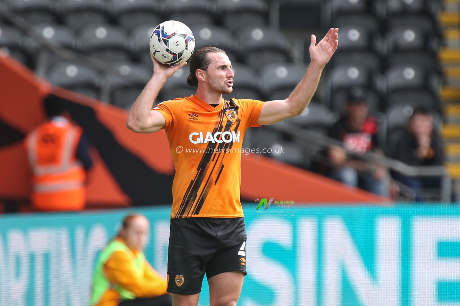 Lewis Coyle #2 of Hull City prepares to take a throw in