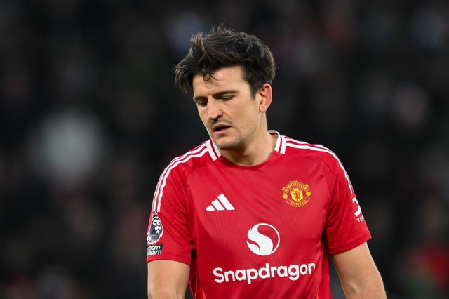 Harry Maguire of Manchester United looks dejected during the Premier League match Manchester United vs Bournemouth at Old Trafford, Manchester, United Kingdom, 22nd December 2024

(Photo by Craig Thomas/News Images)