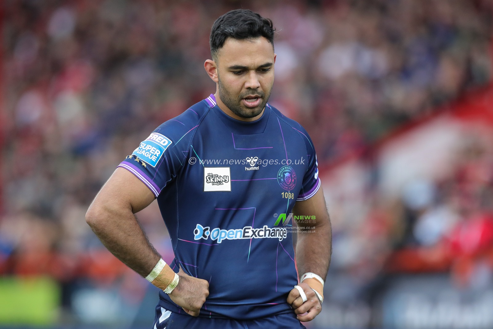 A dejected Bevan French #2 of Wigan Warriors during the Betfred Super League Round 1 match Hull KR vs Wigan Warriors at Sewell Group Craven Park, Kingston upon Hull, United Kingdom, 18th February 2023

(Photo by James Heaton/News Images)