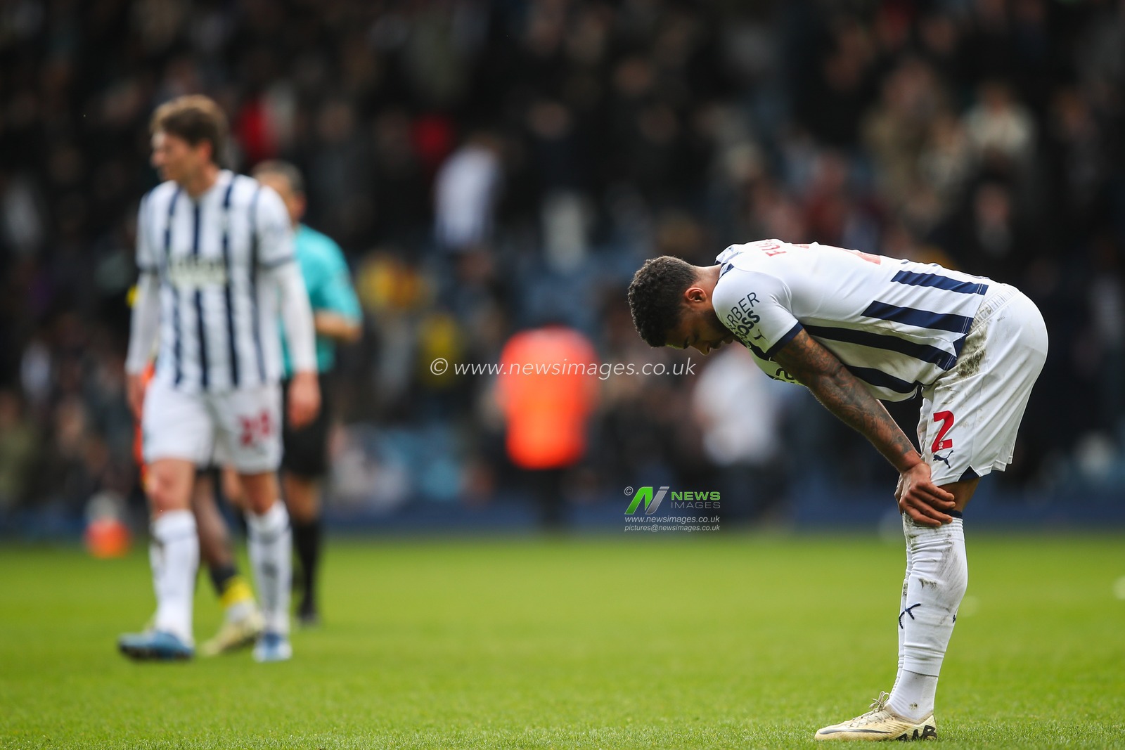 Darnell Furlong of West Bromwich Albion reacts at full time in the Sky Bet Championship match West Bromwich Albion vs Watford at The Hawthorns, West Bromwich, United Kingdom, 1st April 2024

(Photo by Gareth Evans/News Images)