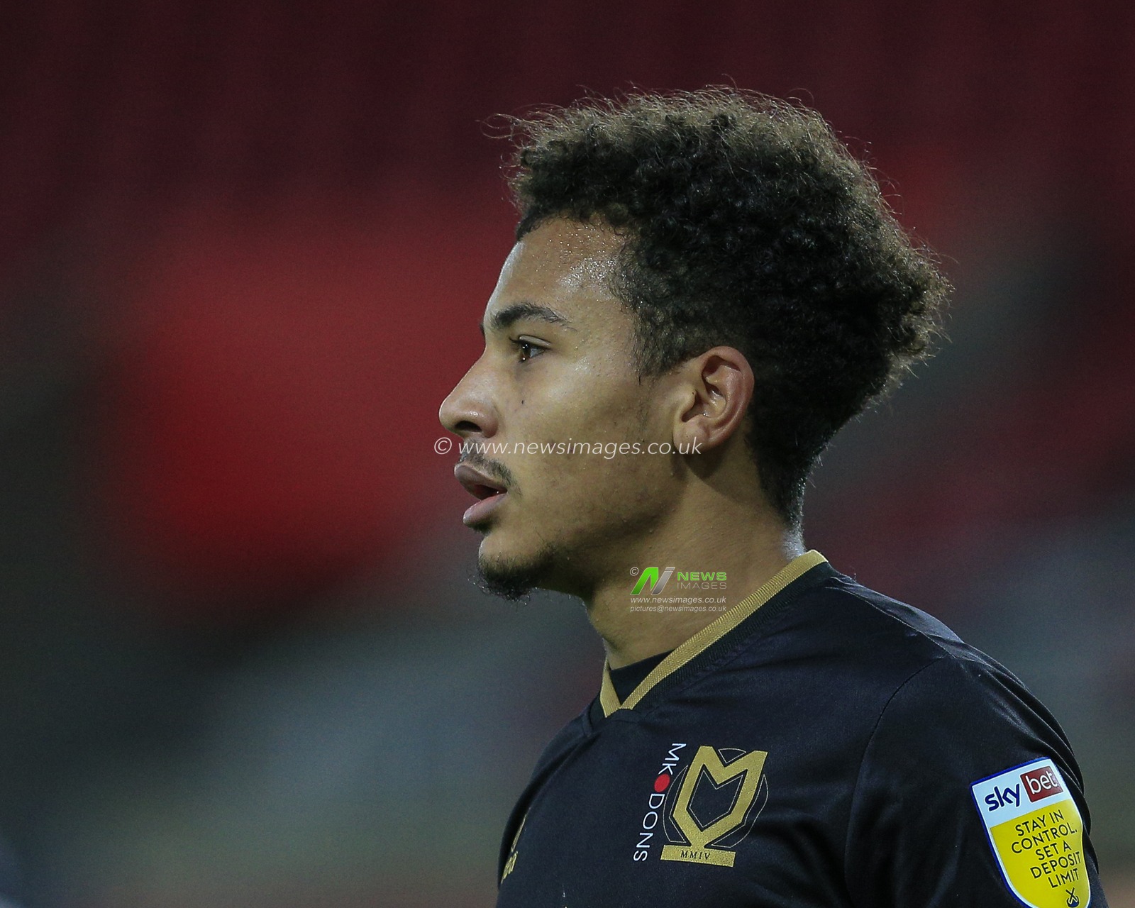 Matthew Sorinola #29 of Milton Keynes Dons in action