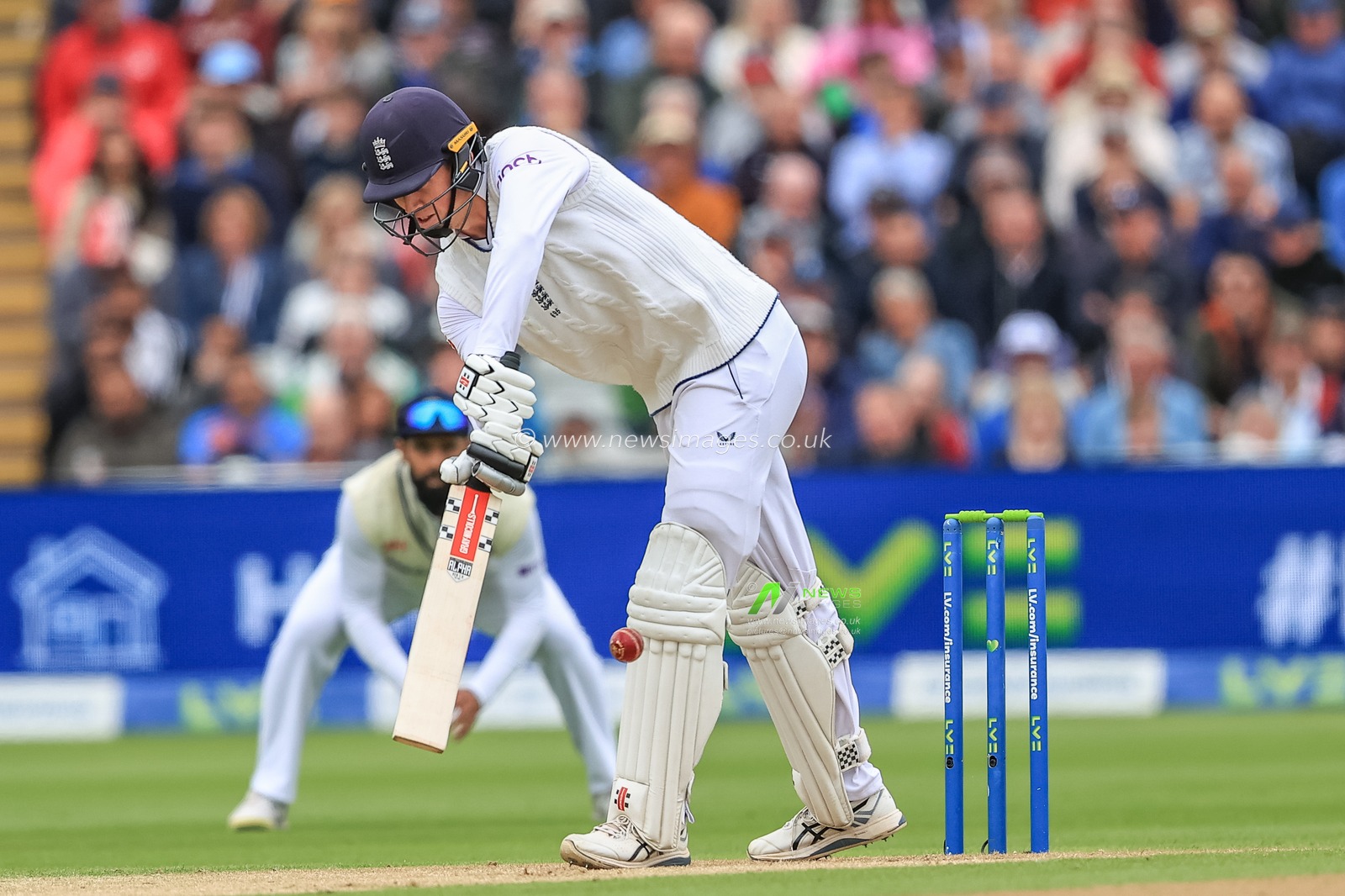Zak Crawley of England makes one run