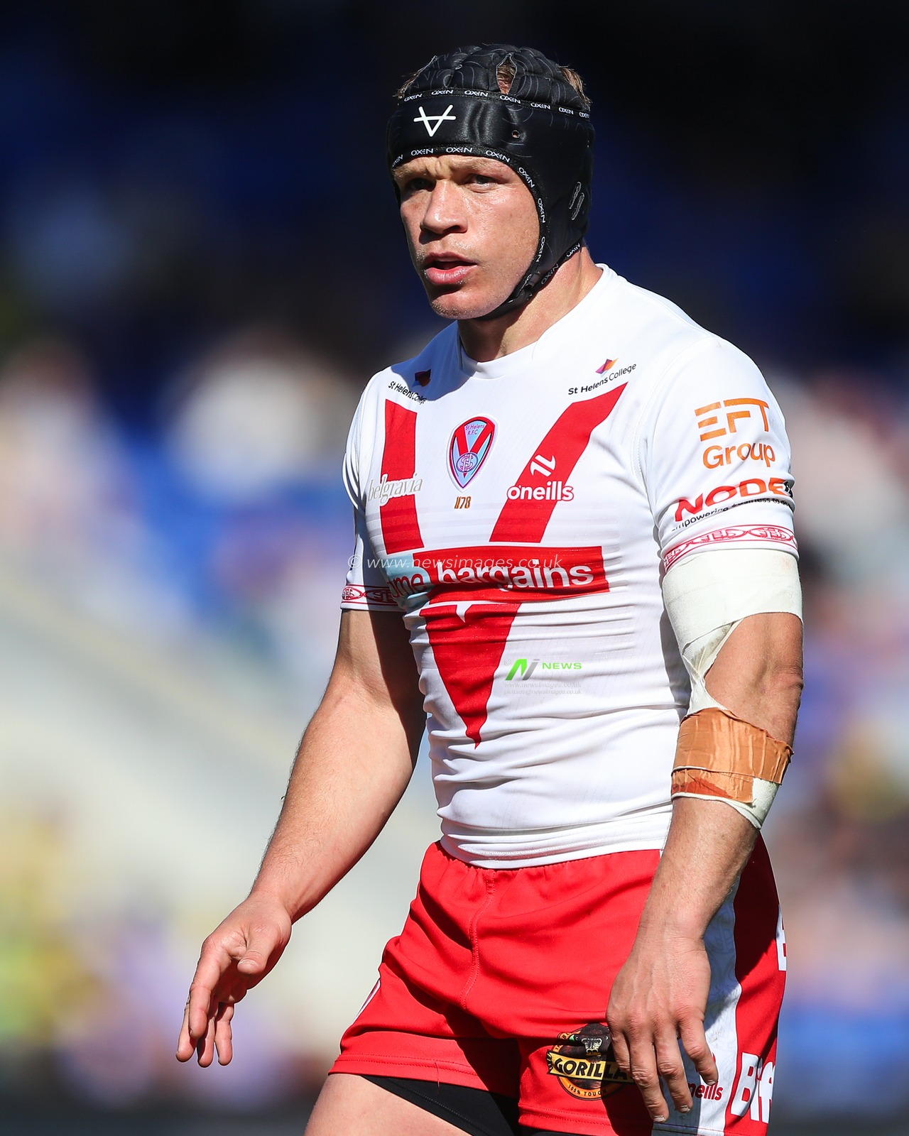 Jonny Lomax of St. Helens during the Betfred Challenge Cup Quarter Final match Warrington Wolves vs St Helens at Halliwell Jones Stadium, Warrington, United Kingdom, 5th April 2025

(Photo by Gareth Evans/News Images)