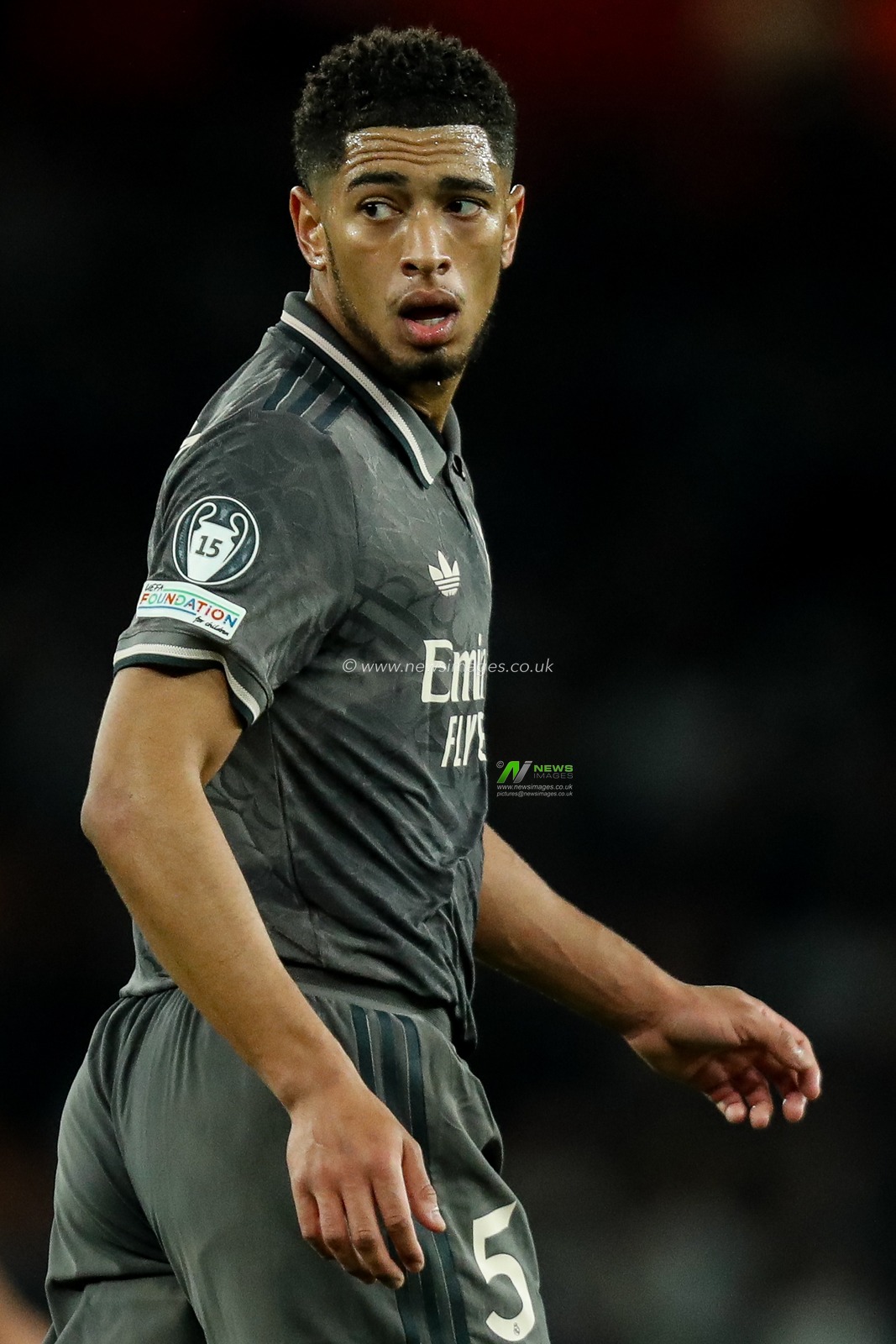Jude Bellingham of Real Madrid looks on during the UEFA Champions League Quarter-finals match Arsenal vs Real Madrid at Emirates Stadium, London, United Kingdom, 8th April 2025

(Photo by Izzy Poles/News Images)