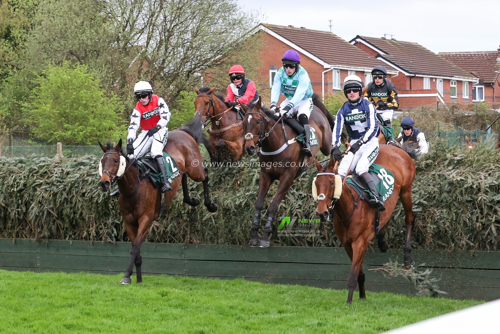 Bennys King ridden by Mr Sean O'Connor jumps over Beecherâ€™s brook during the 4.05pm The Randox Foxhuntersâ€™ Open Huntersâ€™ Steeple Chaseduring the Randox Grand National 2024 Opening Day at Aintree Racecourse, Liverpool, United Kingdom, 11th April 2024

(Photo by Mark Cosgrove/News Images)