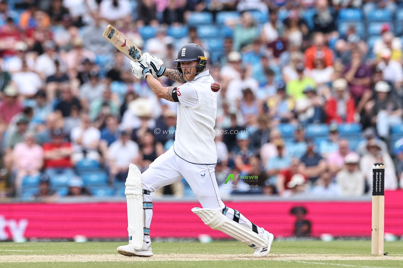 England captain Ben Stokes in action during the 1st Rothesay Test Match, Day 3 England vs India at Headingley Cricket Ground, Leeds, United Kingdom, 22nd June 2025

(Photo by Mark Cosgrove/News Images)