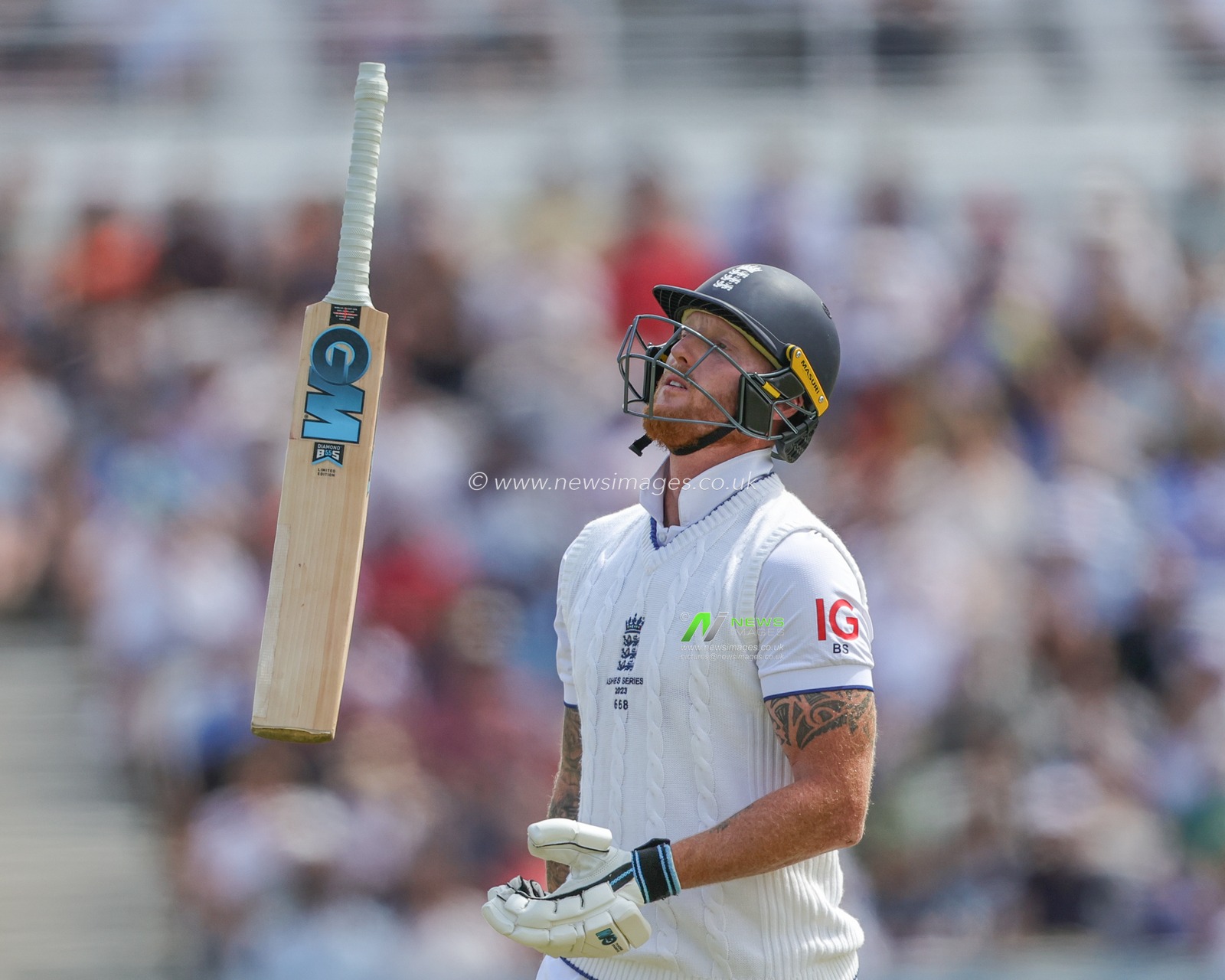 A dejected Ben Stokes of England leaves the field of play after being caught out by Alex Carey of Australia during the LV= Insurance Ashes Third Test Series Day 4 England vs Australia at Headingley Stadium, Leeds, United Kingdom, 9th July 2023

(Photo by Mark Cosgrove/News Images)