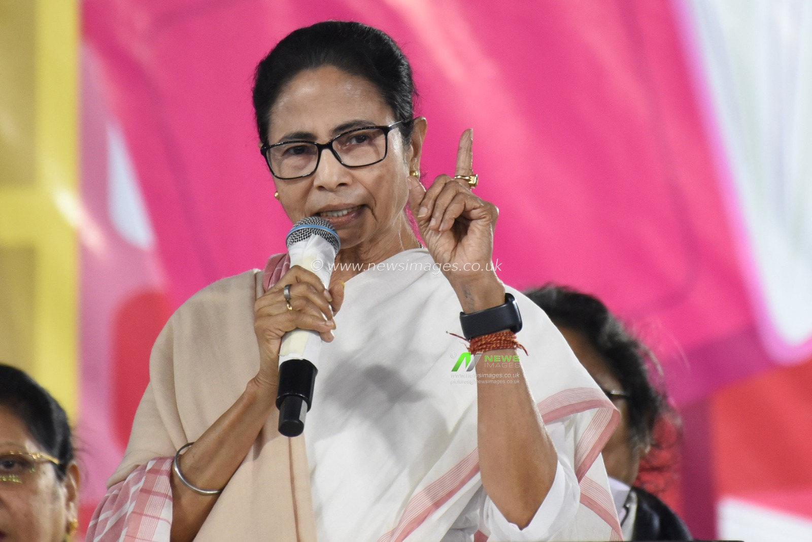 Chief Minister of West Bengal state Mamata Banerjee delivers the inaugural speech at the  Inauguration the 48th International Kolkata book Fair  in Kolkata on January 28,2025.Photo by Debajyoti Chakraborty.(Photo: Debajyoti Chakraborty/News Images)