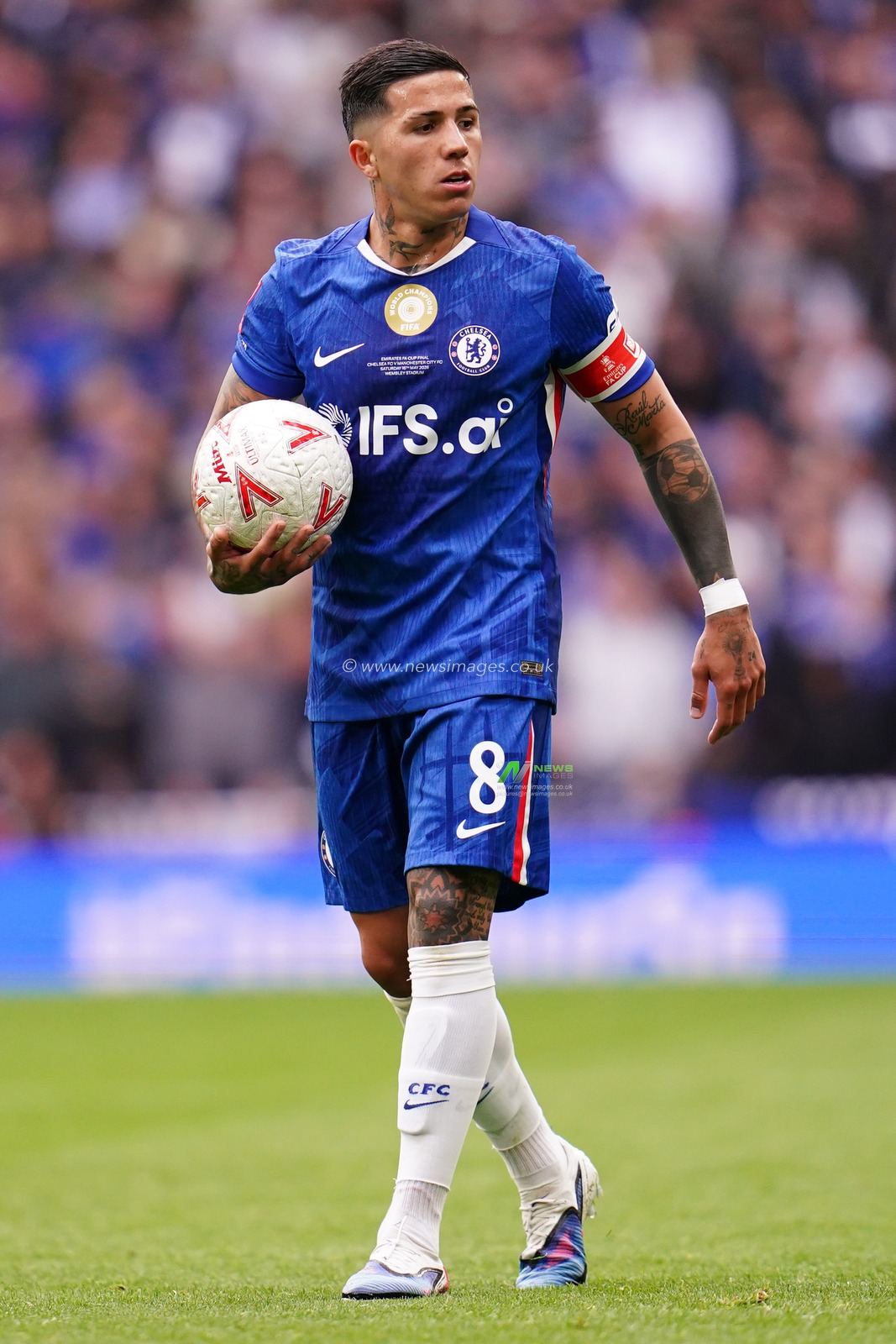 Enzo Fernandez of Chelsea during the Emirates FA Cup Final match Chelsea vs Manchester City at Wembley Stadium, London, United Kingdom on 16 May 2026

(Photo by Harvey Murphy/News Images)