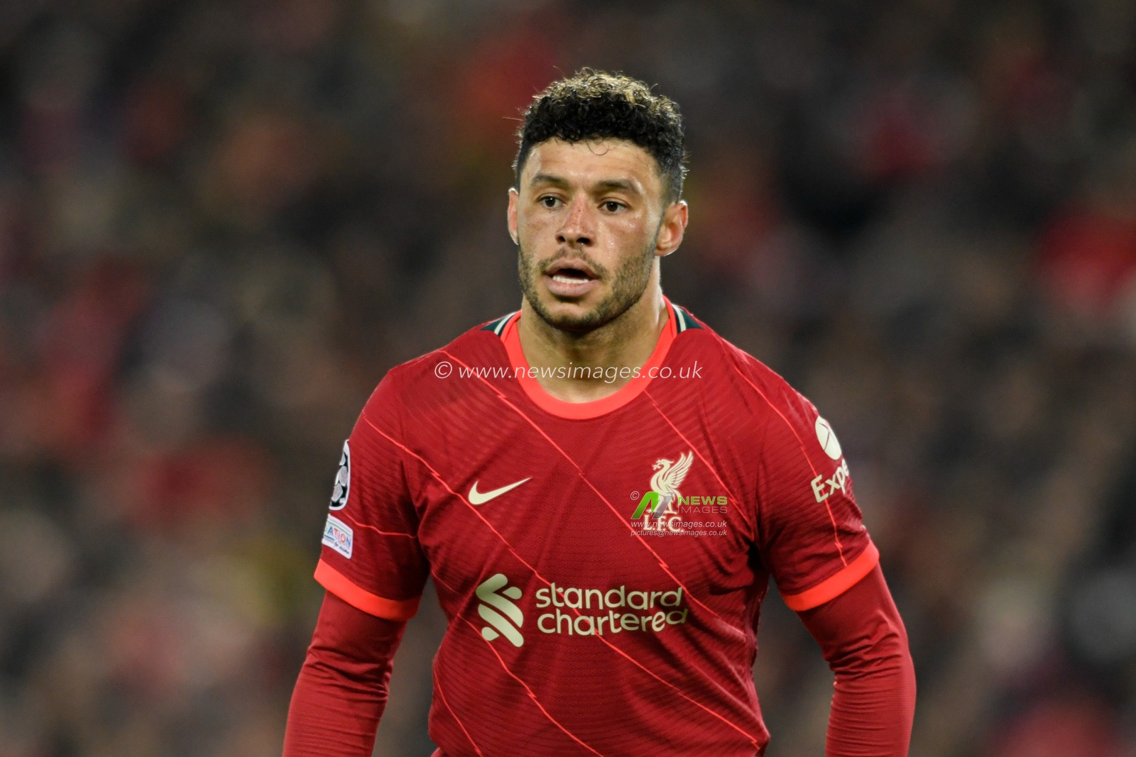 Alex Oxlade-Chamberlain #15 of Liverpool in action during the game