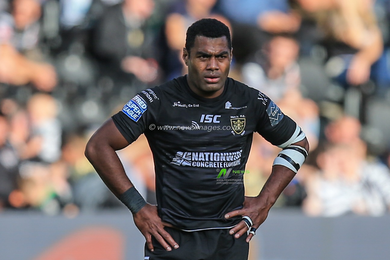 17th August 2019 , KCOM Stadium, Hull, England;  Betfred Super League, Round 26, Hull FC vs Salford Red Devils ; Ratu Naulago (33) of Hull FC

Credit: David Greaves/News Images