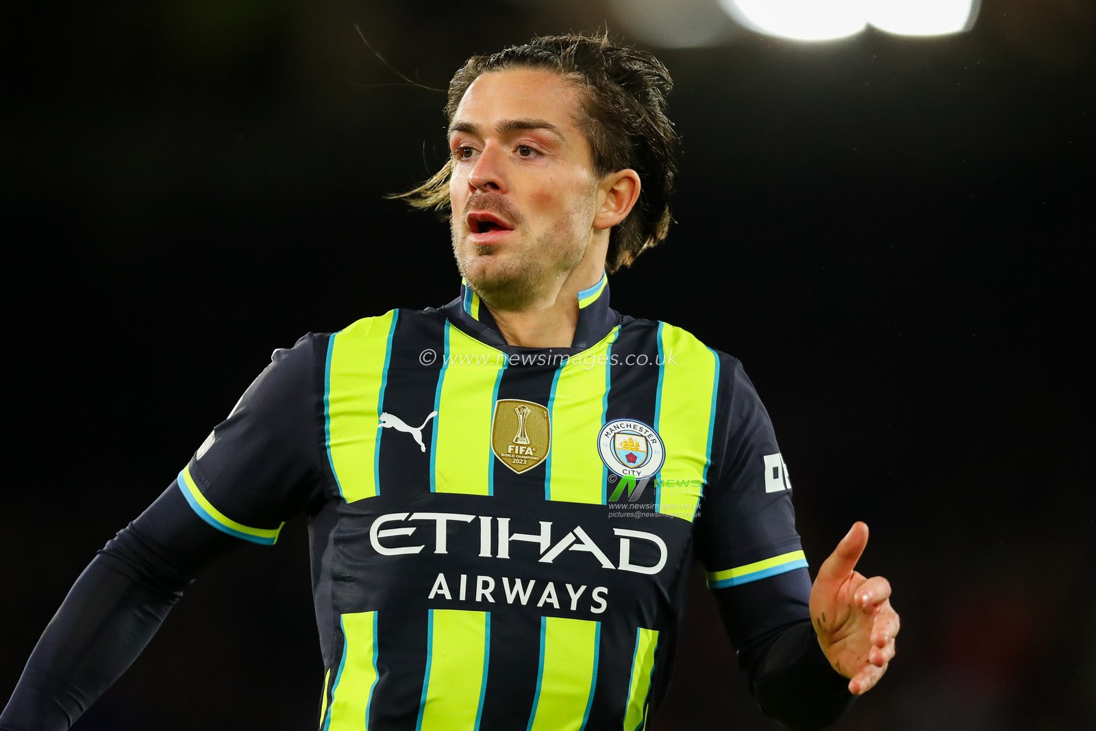 Jack Grealish of Manchester City in action during the Premier League match Crystal Palace vs Manchester City at Selhurst Park, London, United Kingdom, 7th December 2024

(Photo by Izzy Poles/News Images)
