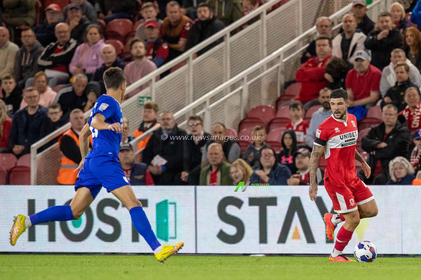 Alex Mowatt #4 of Middlesbrough during the Sky Bet Championship match Middlesbrough vs Cardiff City at Riverside Stadium, Middlesbrough, United Kingdom, 13th September 2022

(Photo by James Heaton/News Images)