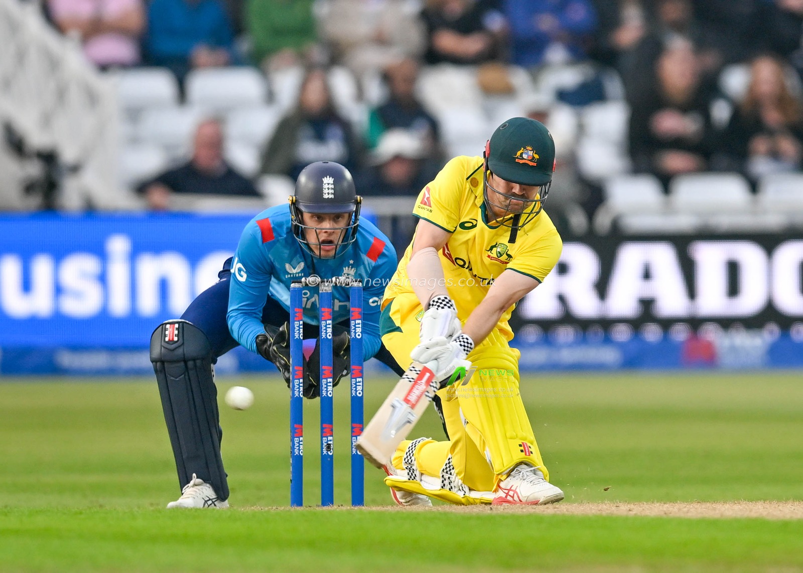 Travis HEAD (Australia) batting during the First Metro Bank One Day International match England vs Australia at Trent Bridge, Nottingham, United Kingdom, 19th September 2024

(Photo by Mark Dunn/News Images)