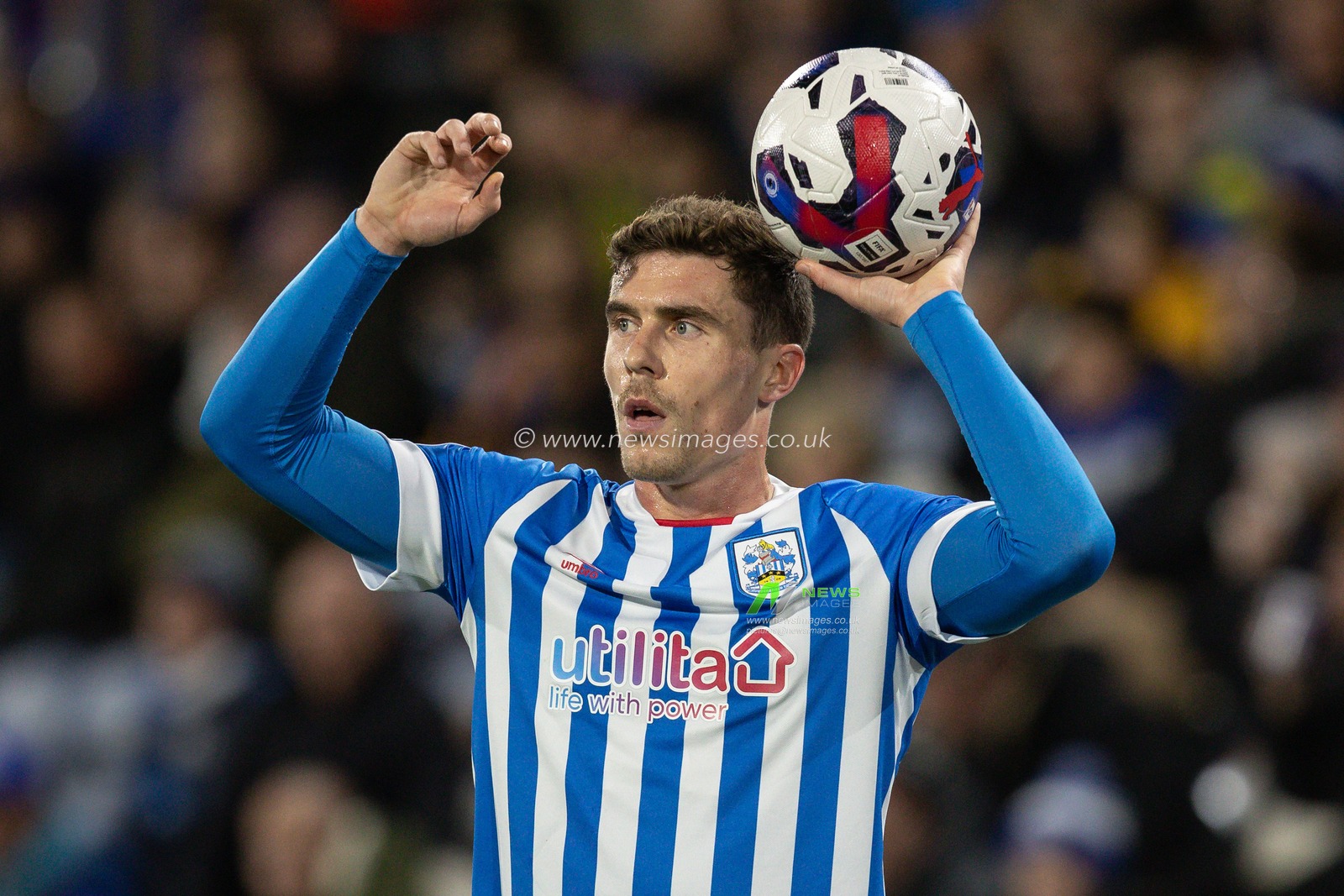 Josh Ruffels #14 of Huddersfield Town takes the throw in during the Sky Bet Championship match Huddersfield Town vs Sunderland at John Smith's Stadium, Huddersfield, United Kingdom, 2nd November 2022

(Photo by James Heaton/News Images)