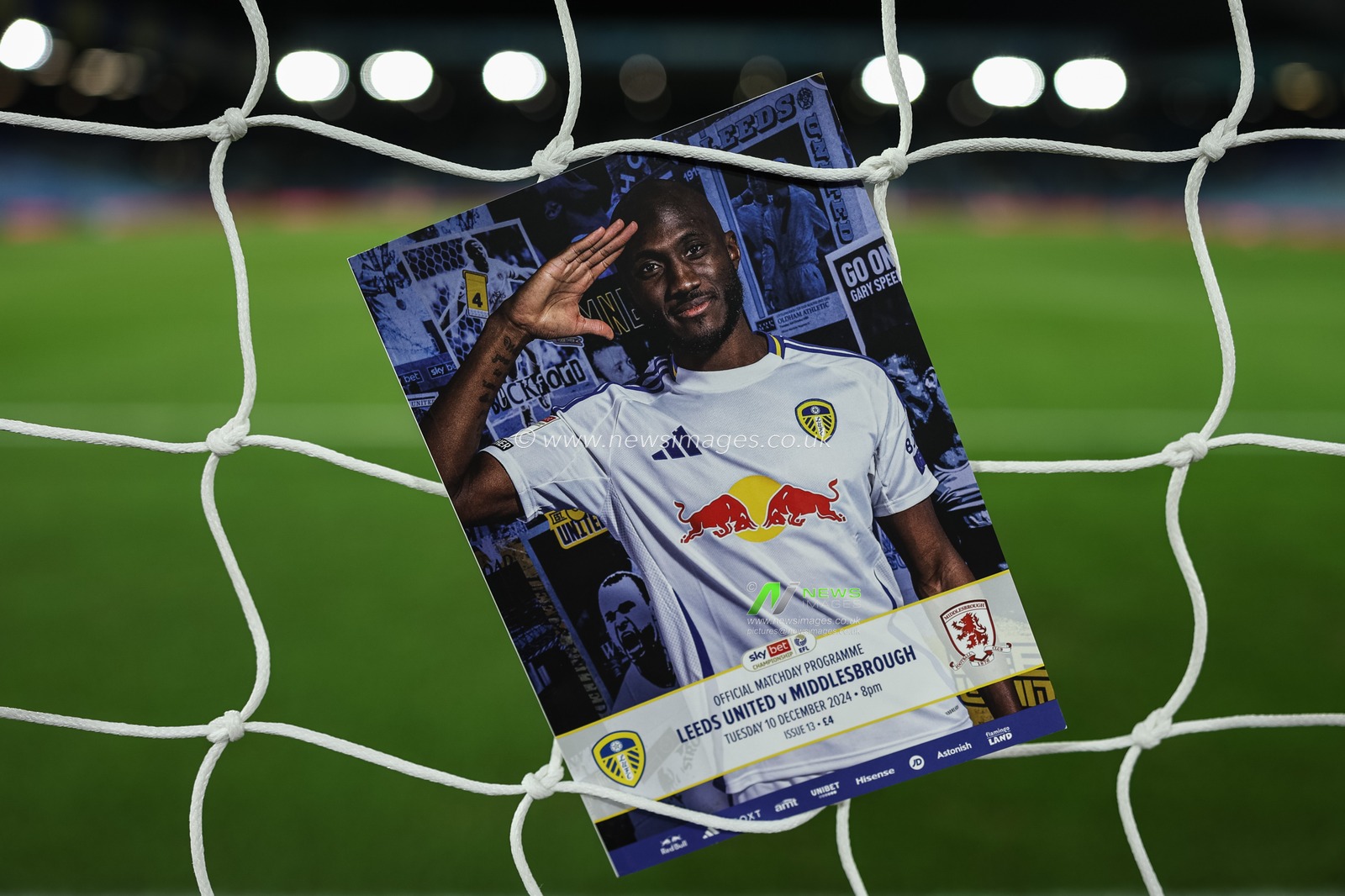 Josuha Guilavogui of Leeds United on the front cover of todays match day program during the Sky Bet Championship match Leeds United vs Middlesbrough at Elland Road, Leeds, United Kingdom, 10th December 2024

(Photo by Mark Cosgrove/News Images)