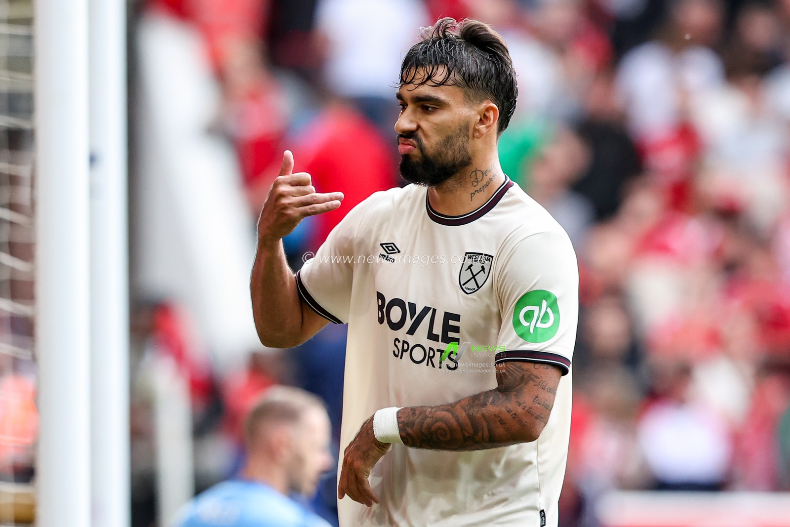 Lucas Paqueta of West Ham United celebrates his goal to make it 0-2 during the Premier League match Nottingham Forest vs West Ham United at City Ground, Nottingham, United Kingdom, 31st August 2025

(Photo by Alfie Cosgrove/News Images)