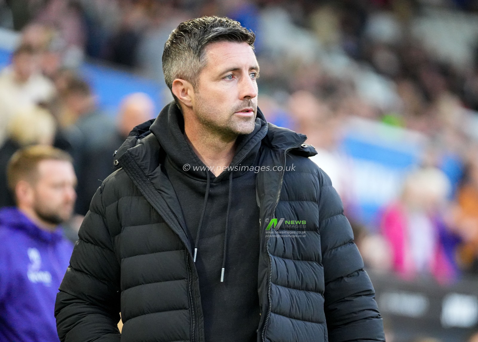 Swansea City Caretaker Head Coach Alan Sheehan during the Sky Bet Championship match Swansea City vs Plymouth Argyle at Swansea.com Stadium, Swansea, United Kingdom, 9th April 2025

(Photo by Andrew Lewis/News Images)
