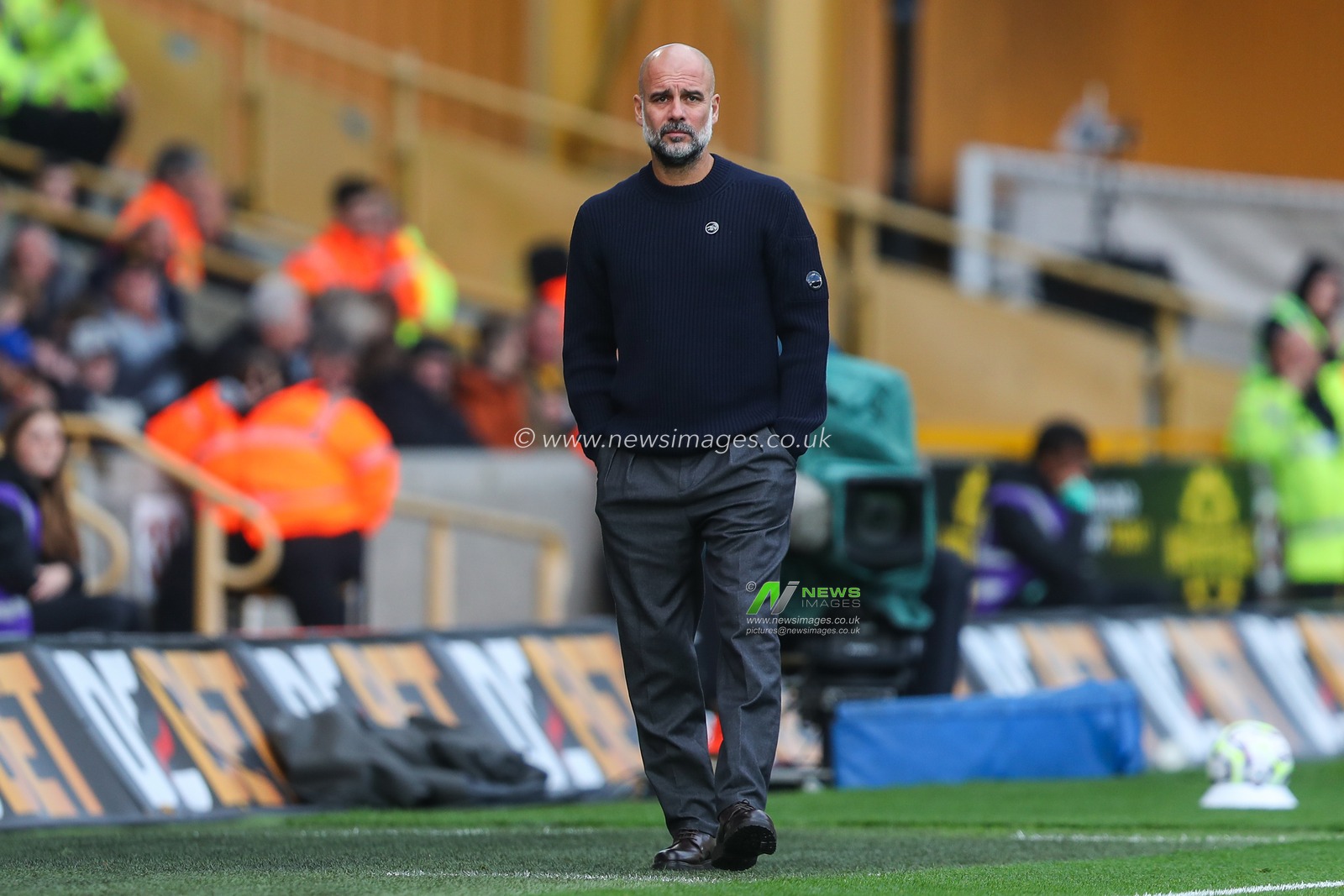 Pep Guardiola manager of Manchester City during the Premier League match Wolverhampton Wanderers vs Manchester City at Molineux, Wolverhampton, United Kingdom, 20th October 2024

(Photo by Gareth Evans/News Images)