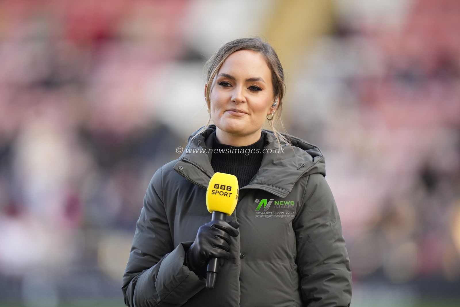 BBC Presenter Kelly Somers during the The Fa Women's Super League match Manchester United Women vs Liverpool Women at Leigh Sports Village, Leigh, United Kingdom, 15th January 2023

(Photo by Steve Flynn/News Images)