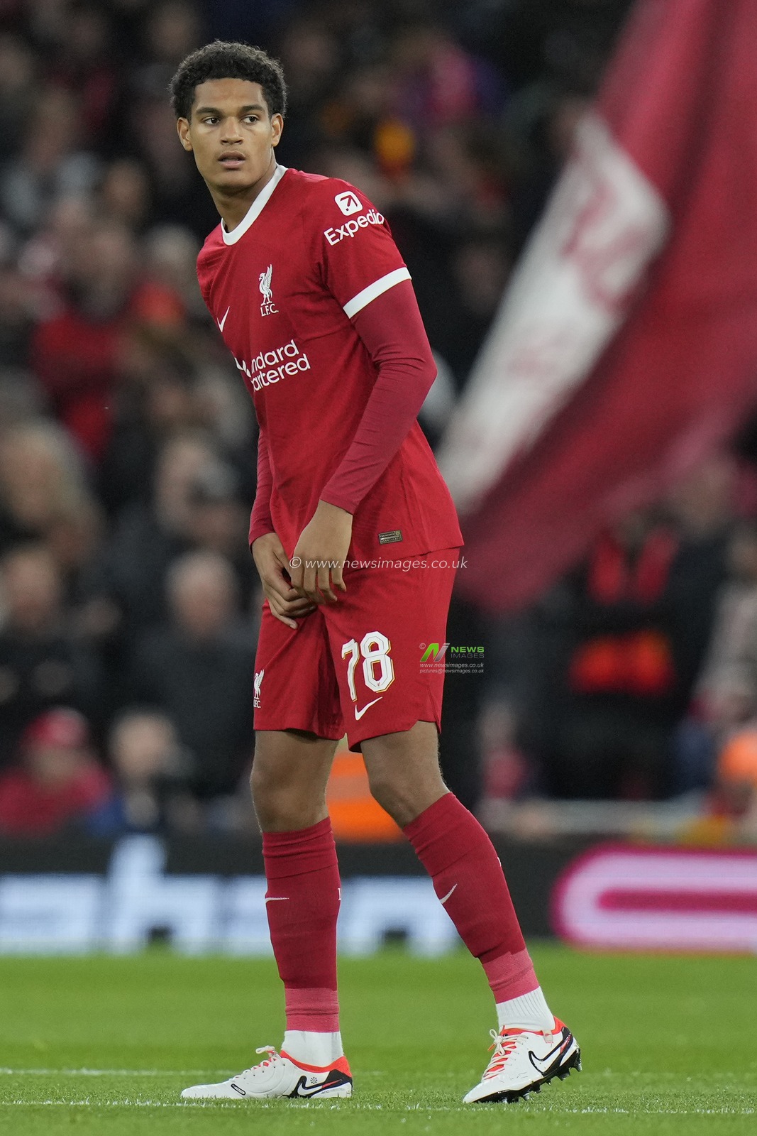 Jarell Quansah #78 of Liverpool during the Carabao Cup Third Round match Liverpool vs Leicester City at Anfield, Liverpool, United Kingdom, 27th September 2023

(Photo by Steve Flynn/News Images)