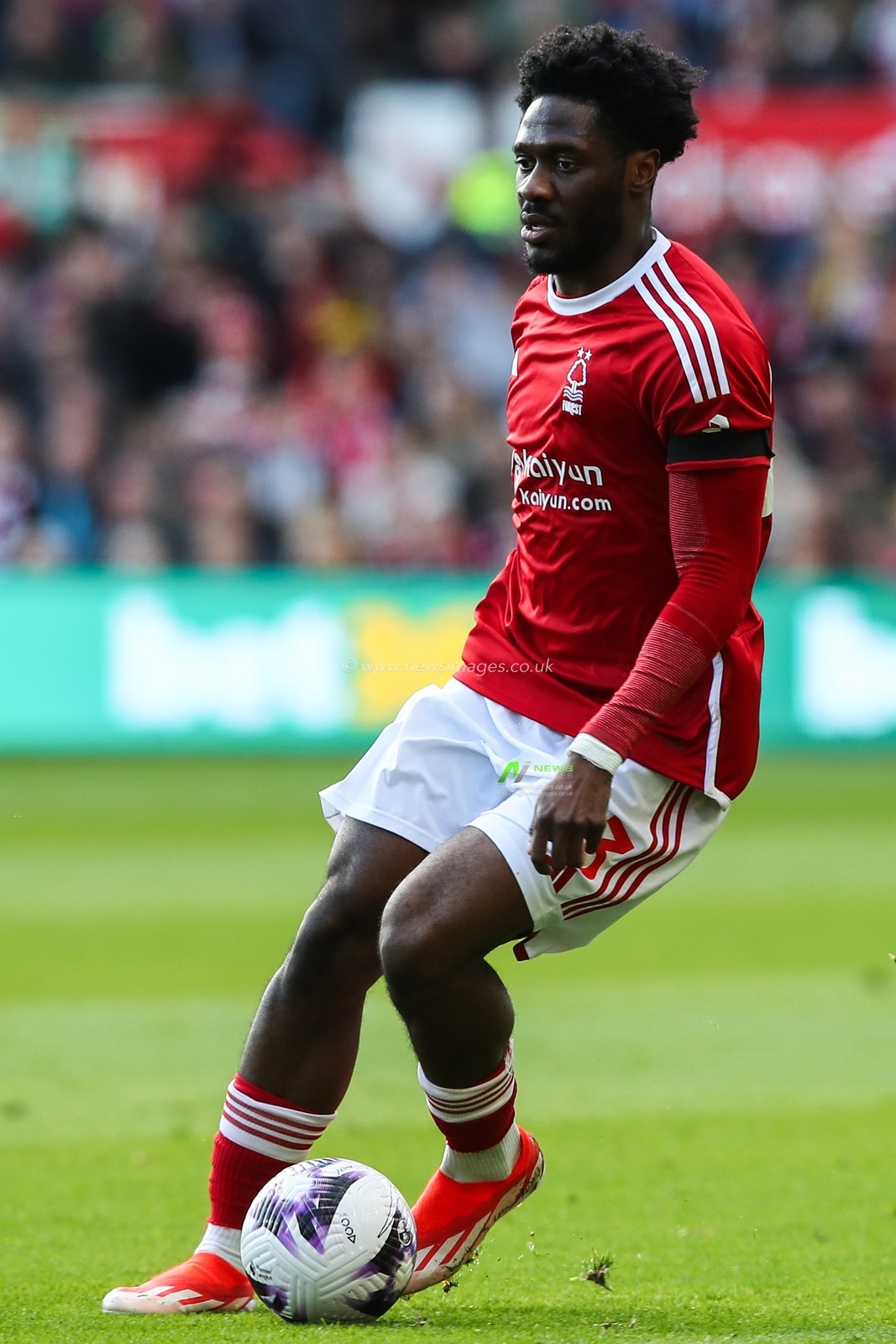 Ola Aina of Nottingham Forest in action during the Premier League match Nottingham Forest vs Crystal Palace at City Ground, Nottingham, United Kingdom, 30th March 2024

(Photo by Gareth Evans/News Images)
