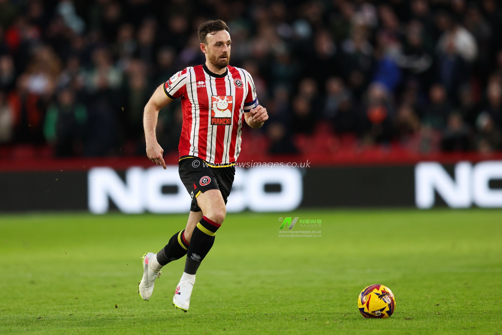 Jack Robinson of Sheffield United in action during the Sky Bet Championship match Sheffield United vs Plymouth Argyle at Bramall Lane, Sheffield, United Kingdom, 14th December 2024

(Photo by Alex Roebuck/News Images)