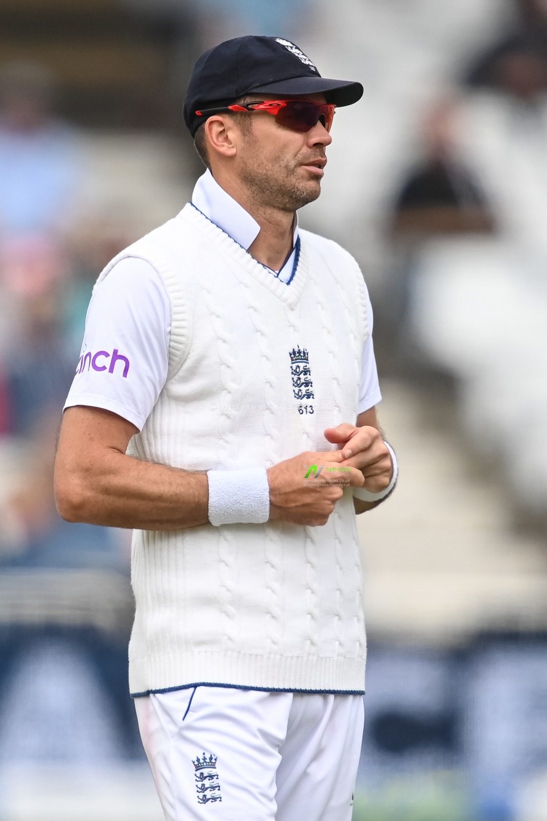 James Anderson of England during the game