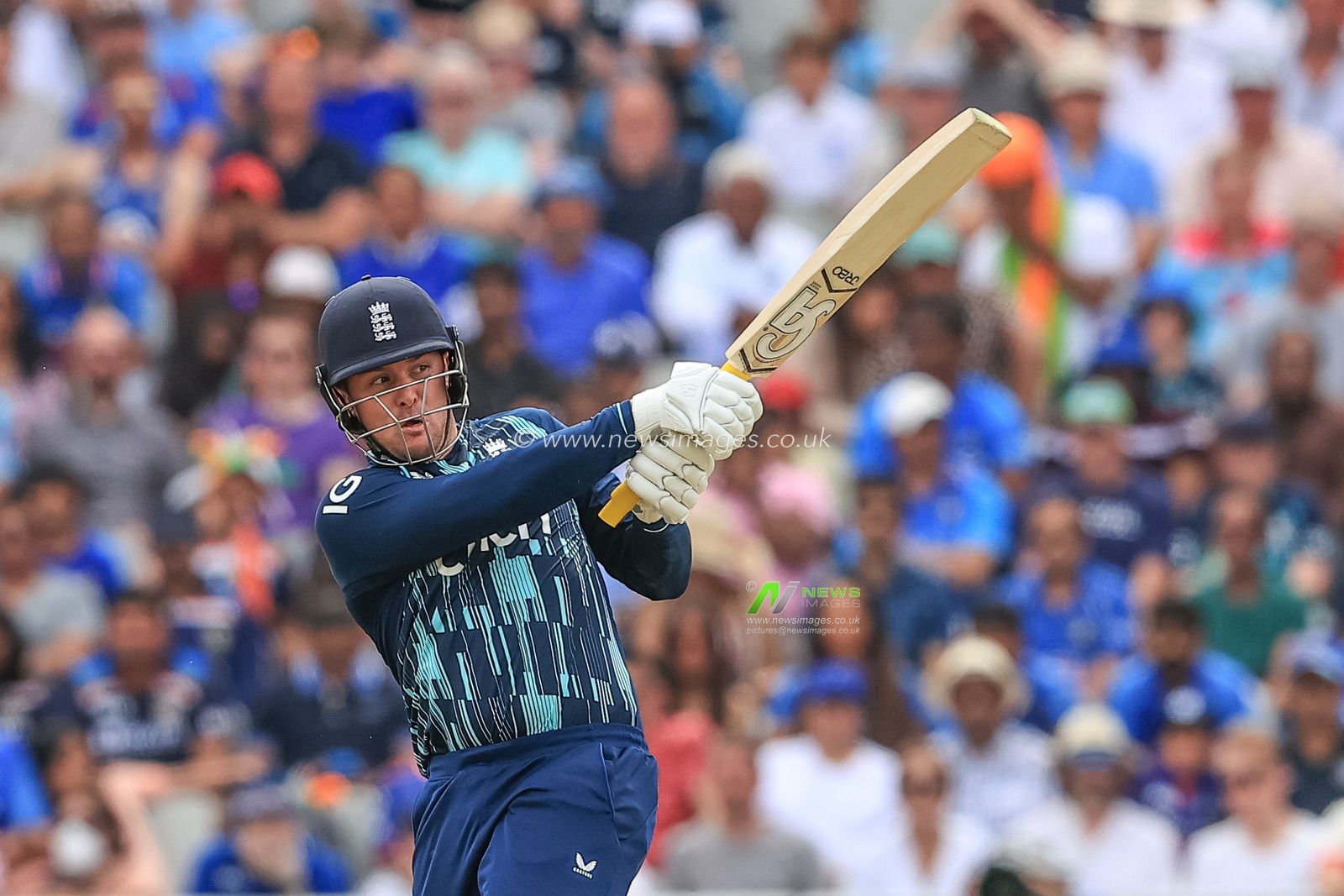 Jason Roy of England hits a four