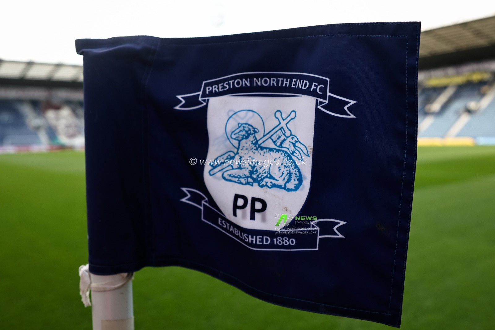 Preston North End FC corner flag during the Emirates FA Cup Quarter-finals match Preston North End vs Aston Villa at Deepdale, Preston, United Kingdom, 30th March 2025

(Photo by Mark Cosgrove/News Images)