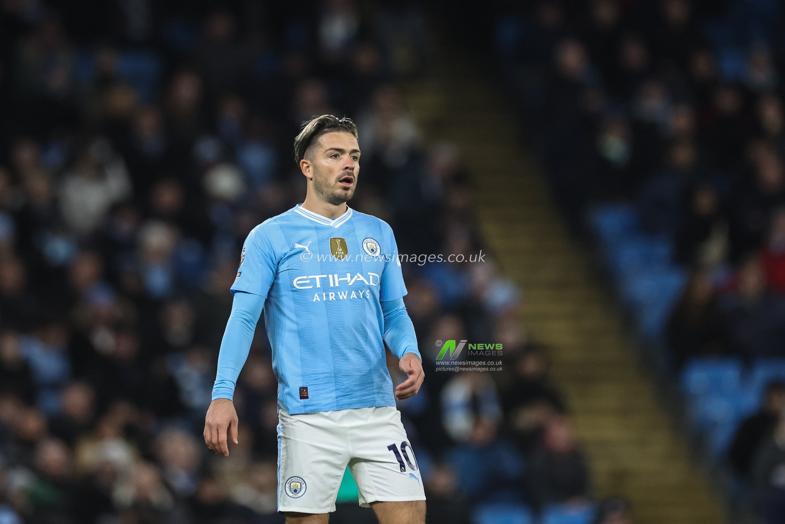 Jack Grealish of Manchester City during the Premier League match Manchester City vs Burnley at Etihad Stadium, Manchester, United Kingdom, 31st January 2024

(Photo by Mark Cosgrove/News Images)