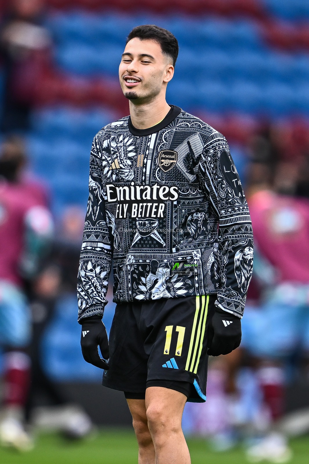 Gabriel Martinelli of Arsenal during the pre-game warmup ahead of the Premier League match Burnley vs Arsenal at Turf Moor, Burnley, United Kingdom, 17th February 2024

(Photo by Craig Thomas/News Images)
