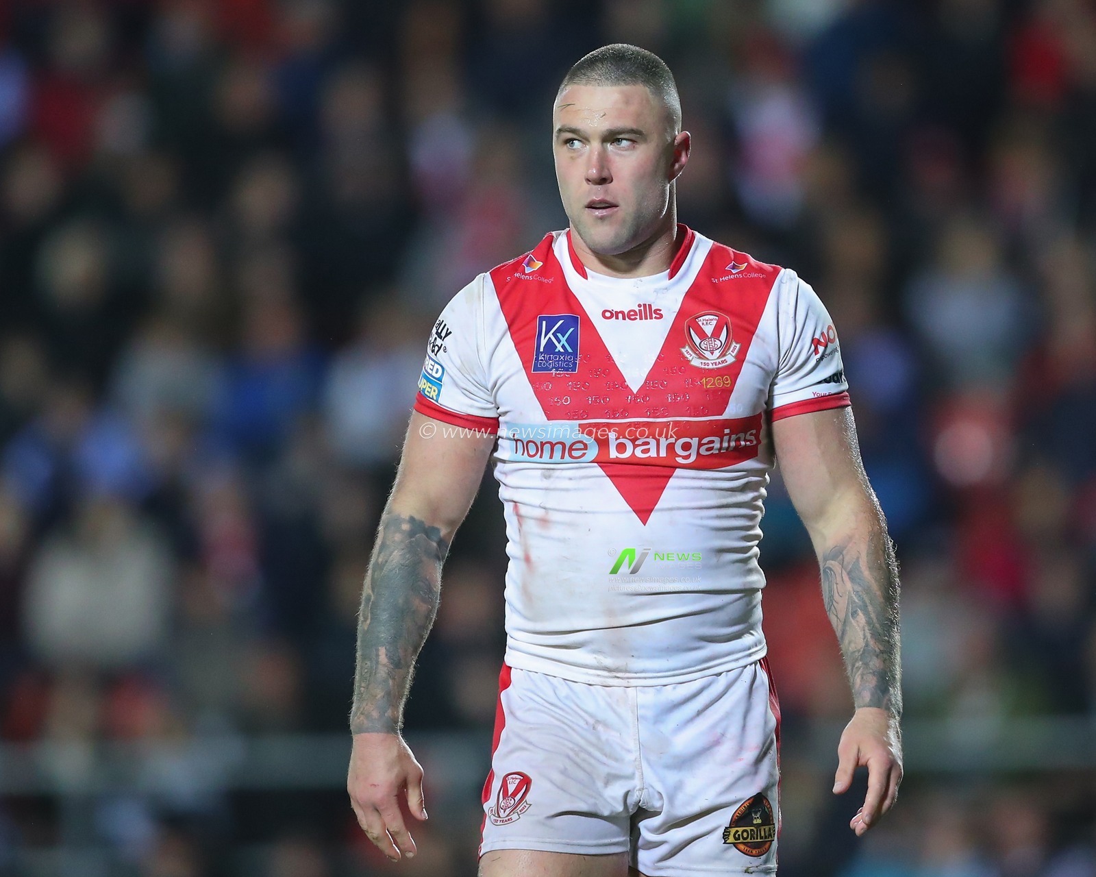 Curtis Sironen #16 of St Helens during the Betfred Super League Round 27 match St Helens vs Hull FC at Totally Wicked Stadium, St Helens, United Kingdom, 22nd September 2023

(Photo by Gareth Evans/News Images)
