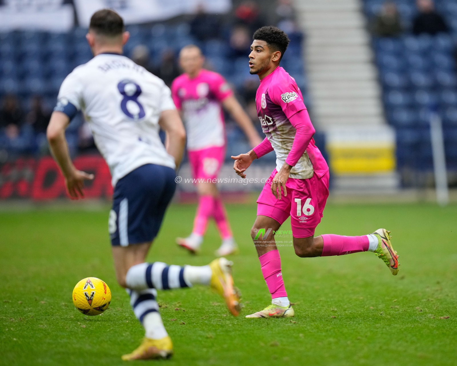 Kaine Kesler Hayden #16 of Huddersfield Town during the Emirates FA Cup Third Round match Preston North End vs Huddersfield Town at Deepdale, Preston, United Kingdom, 7th January 2023

(Photo by Steve Flynn/News Images)