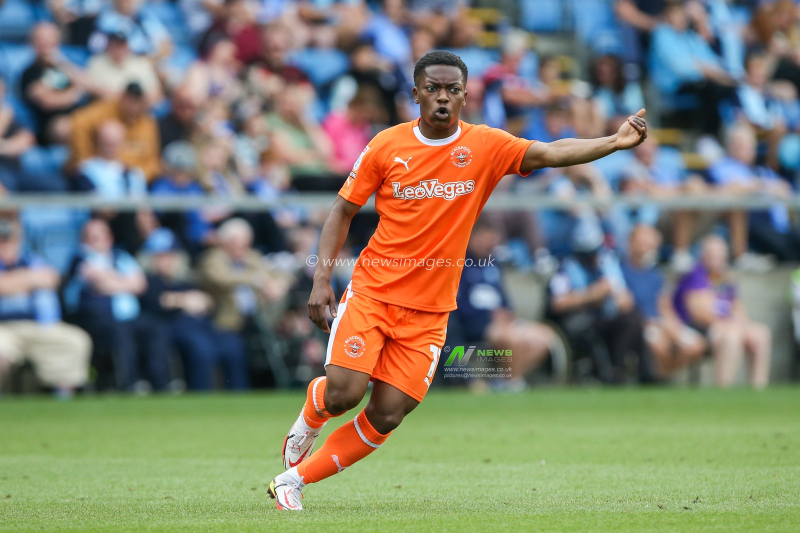 Karamoko DembÃ©lÃ© #11 of Blackpool during the Sky Bet League 1 match Wycombe Wanderers vs Blackpool at Adams Park, High Wycombe, United Kingdom, 16th September 2023

(Photo by Arron Gent/News Images)