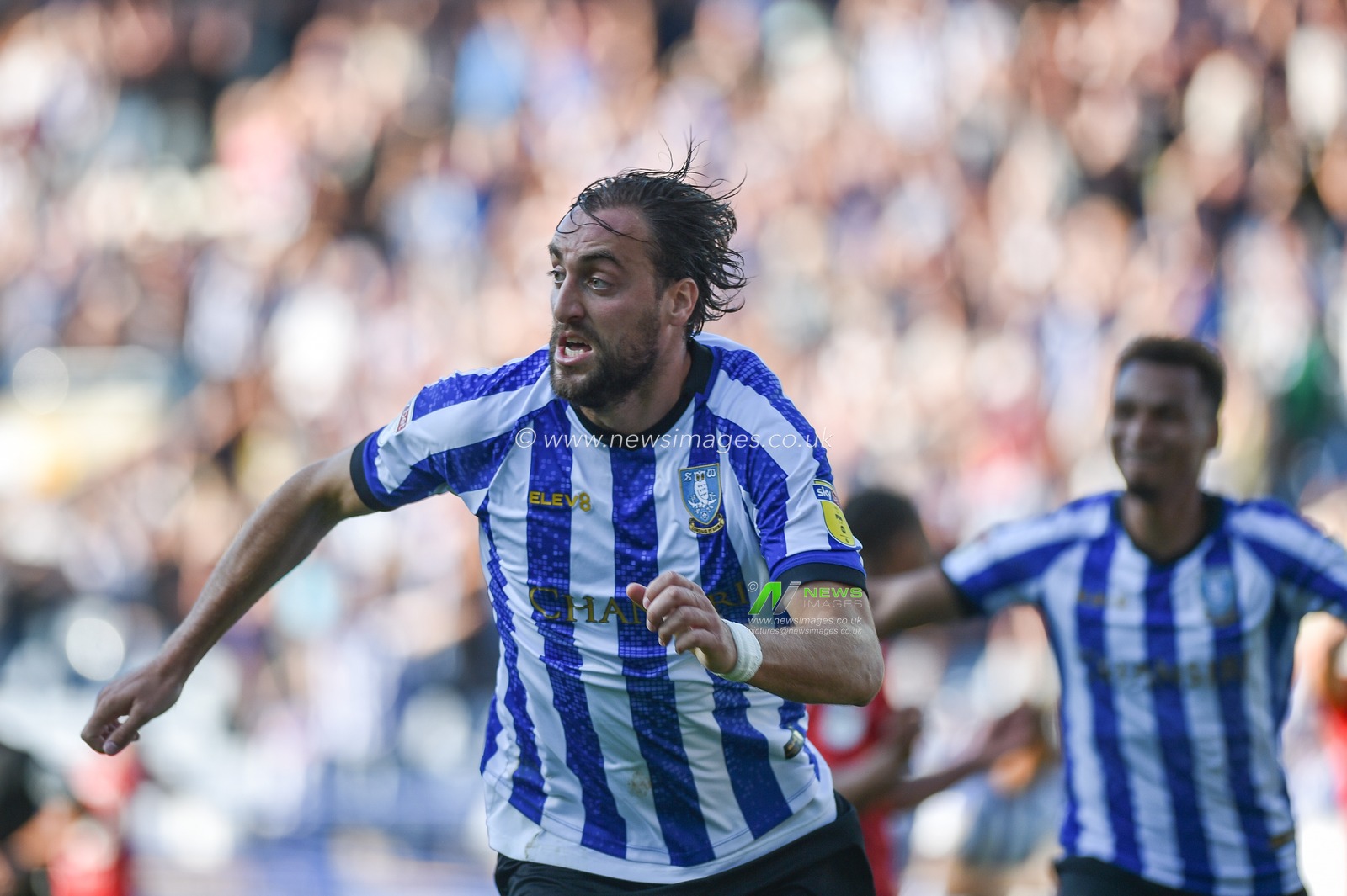 21st September 2019 , Hillsborough, Sheffield, England; Sky Bet Championship, Sheffield Wednesday vs Fulham : 
Credit: Dean Williams/News Images, Atdhe Nuhiu (17) of Sheffield Wednesday celebrates scoring a late equaliser against Fulham 1-1.

English Football League images are subject to DataCo Licence