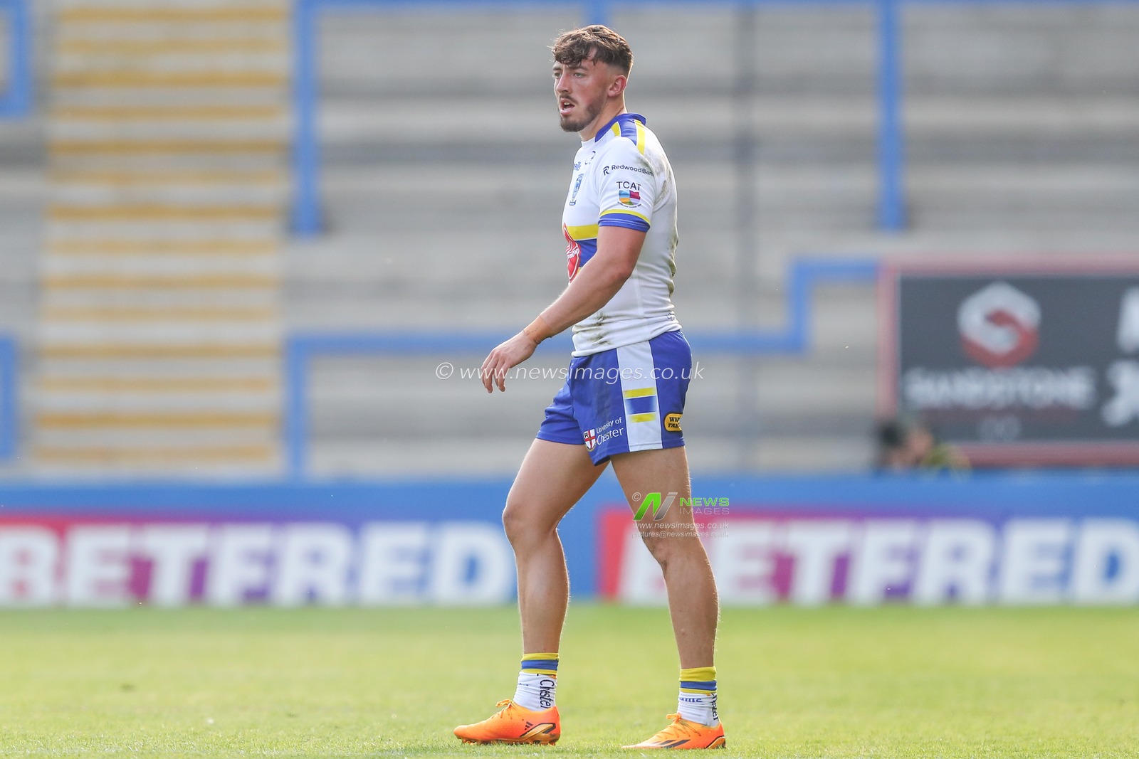 Matty Ashton #5 of Warrington Wolves during the Betfred Super League Round 15 match Warrington Wolves vs Huddersfield Giants at Halliwell Jones Stadium, Warrington, United Kingdom, 10th June 2023

(Photo by Gareth Evans/News Images)