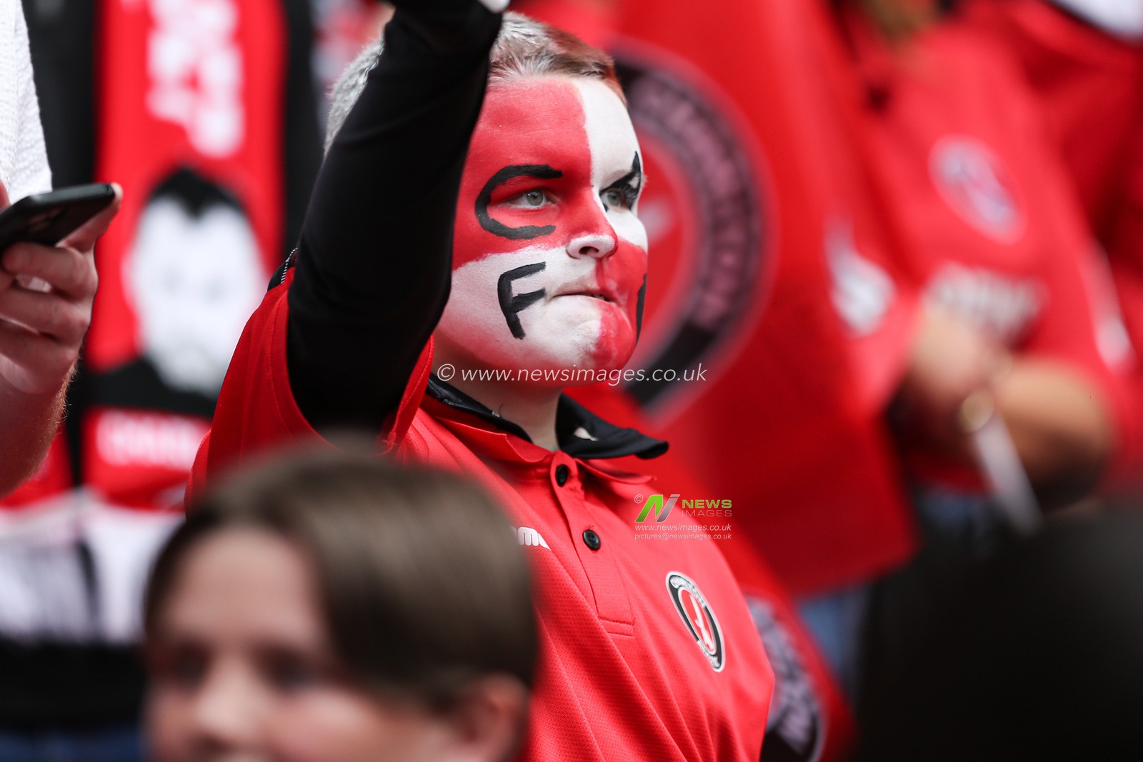 Charlton Athletic fans during the Sky Bet League 1 Playoff Final match Charlton Athletic vs Leyton Orient at Wembley Stadium, London, United Kingdom, 25th May 2025

(Photo by Jorge Horsted/News Images)
