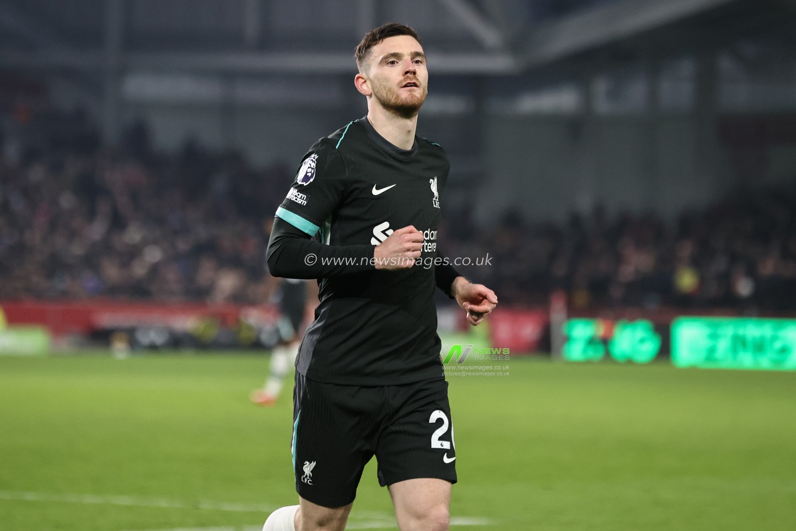 Andrew Robertson of Liverpool during the Premier League match Brentford vs Liverpool at The Gtech Community Stadium, London, United Kingdom, 18th January 2025

(Photo by Alfie Cosgrove/News Images)